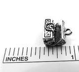 Set of Three (3) Silver Tone Pewter Treasure Chest Charms