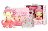 Ballerina Princess Gift Set- Includes Book, Ballerina Doll Toy, and Tiara Crown for Little Girls Ages 2 3 4 5 6 Years. Great for Birthday, Ballet Recital, and Toddler Role Play