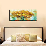 Large Abstract Tree Canvas Wall Art For Living Room -Hand Painted 3D Landscape Painting for Bedroom Kitchen Office Wall Decor 16"x40"