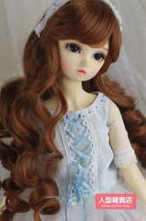 BJD Doll Hair Wig 9-10 inch 22-24cm Reddish brown 1/3 SD DZ DOD LUTS F108