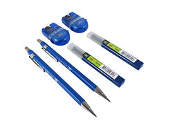 Bundle Pair 2 each Taytools 504021 2.0 mm Mechanical Pencils with 12 each HB Leads and Pointer/Sharpener