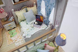 La Petite Maison DIY Miniature Dollhouse Kit with Furniture, DIY Dollhouse with LED Lights, Music, and Dust Covers for Girls and Adults, Eco Friendly 1:24 Scale (Because of You)