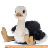 Bearington Ollie Plush Ostrich Stuffed Animal, 9 Inch