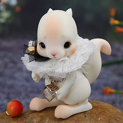 MEESock Handmade Cute Squirrel BJD Doll 1/12 Simulation SD Dolls 8cm Ball Jointed Doll, with Clothes Makeup, Can Changed Makeup and Dress