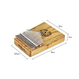 ammoon Kalimba 17 key Thumb Piano Solid Wood Finger Piano with Carry Bag Tuning Hammer AKP-17L