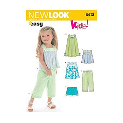 New Look Sewing Pattern 6473 Toddler Separates, Size A (1/2-1-2-3-4)