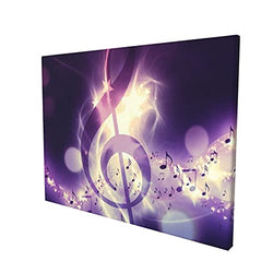Canvas Wall Art Painting Music Note Purple Golden Star Wall Decor Modern Artwork Poster Oil Paintings Artwork Picture For Bedroom Living Room Home Decoration