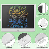 TEKFUN Easter Gifts for Kids, 15inch LCD Writing Tablet Drawing Board, Teen Girl Boy Gifts Age 10 and Up, Birthday Gifts for All Age Groups, Erasable Writing Tablet for Business Meeting (White)