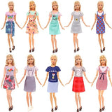 20 Pcs Doll Clothes and Accessories for Doll, 11.5 Inch Doll Outfit Collection Including 10 Fashion Dress Set 10 Pairs Shoes(Random Style), for Girls Birthday Gifts