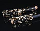 Glory Black/Gold keys Clarinet B Flat with 2 Barrels, 11reeds,8 Pads cushions,case,carekit CLICK to see more Colors