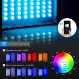 Neewer 2 Packs P280 RGB LED Video Light Battery Kit with APP Control - CRI97+/3200-5600K/360° Full Color/9 Applicable Scenes, Led Panel Light with Detachable Diffuser for YouTube, Photography