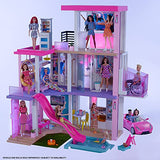 Barbie New 2021 DreamHouse (3.75-ft) Big Dollhouse with Pool, Slide, Elevator, Lights & Sounds, + Dollhouse Accessories & Furniture, Toy House for Dolls, Preschool Dolls, Gift for Age 3 and up