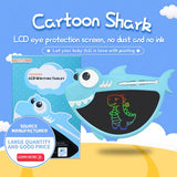LCD Writing Tablet,8.5 Inch Doodle Board Drawing Tablet, Erasable Reusable Scribble Board for Kids, Educational and Learning Toys Birthday Gifts for 3-6 Years Old Boys and Girls-Blue Shark