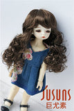 JD311 6-7inch 16-18cm Long Wave Air Bangs Doll Wigs 1/6 YOSD Synthetic Mohair BJD Hair (Medium Brown)