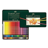 Faber Castell Premium Polychromos 120 Color Pencil Set, with BONUS Trio Pencil Sharpener, Art