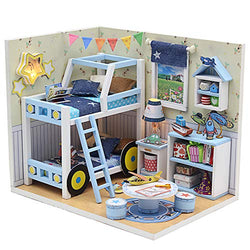 WADILE DIY Miniature Dollhouse Kit, DIY House Kit with Dust Proof and Music Movement, Best Gift for Adults and Teens Over 14 Years Old