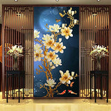 RAILONCH Large 5D Diamond Painting DIY Full Drill Magnolia Arts Craft for Home Wall Decor (70X125cm)