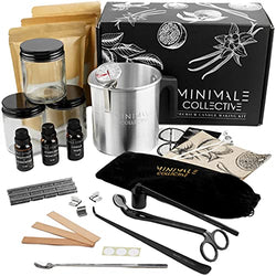 Luxury Candle Making Kit for Adults | DIY Soy Candle Making Kit with Glass Jars, Wood Candle Wicks, Cotton Wicks & Candle Accessory Set