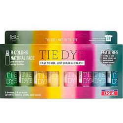 S.E.I. Natural Fade Tie Dye Kit, Fabric Spray Dye, 8 Colors