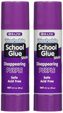 BAZIC 21g / 0.7 Oz. Large Washable Purple Glue Stick, Pack of 2 (2022)