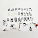 32Pcs Domestic Sewing Machine Presser Foot Feet Kit Set for Janome Brother Singer Domestic