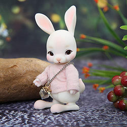 MEESock 1/12 Mini Rabbit BJD Dolls 10cm Cosplay SD Doll 3.9inch Ball Jointed Doll, with Clothes + Makeup + Sleeping Head, Simulation Toy Best Gift for Girl/Boy