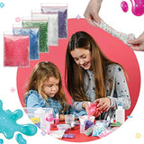 Kicko Unicorn DIY Slime Making Set - 88 Piece Kit with Storage Box - Fluffy, Beads, Glitter, Glue, Glow in The Dark, Color Dyes - for Boys, Girls, Party Favors, Home Activities, STEM, Sensory