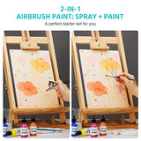 UPGREY Airbrush Paint, 12 Color Airbrush Paint Set, Opaque & Neon Colors, Water Based Acrylic Airbrush Paint Kit for Artists, Painting on Canvas, Paper, Wood, Fabric (12 Colors (30 ml/1 oz))
