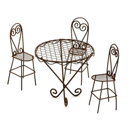Darice Timeless Miniatures, Wire Garden Table and Chairs Set