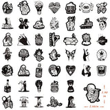 100PCS Cool Gothic Stickers Pack for Teens, Vinyl Punk Gothic Stickers for Water Bottle, Computer, Skateboard, Tablet, Luggage, Phone, Notebook, Trendy Aesthetic Decal for Laptop