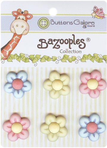 BaZooples Buttons-Multi Flowers