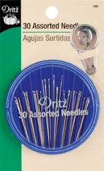 Dritz 160 Hand Needle Compact & Needle Threader, Assorted Sizes & Styles (30-Count)