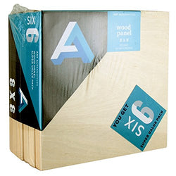 Art Alternatives Wood Panel Super Value 8x8 Pack of 6