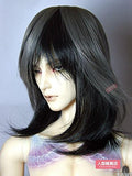 BJD Doll Hair Wig 9-10 inch 22-24cm Black grey 1/3 SD DZ DOD LUTS