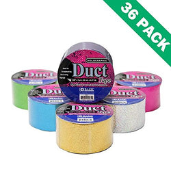 Duct Tape, Assorted Holographic Multi Colored Duct Tape Pack of 36-1.88 Inch
