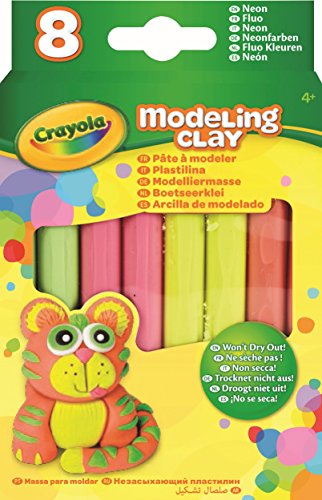 Crayola Modeling Clay, 4.8 Ounce Pack, Set of 8 Neon Colors