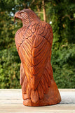 G6 COLLECTION 12" Large Solid Wooden Handmade American Eagle Statue Handcrafted Figurine Sculpture Art Hand Carved Rustic Lodge Outdoor Decorative Home Decor Us Accent Decoration Eagle Statue