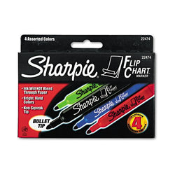 Sharpie - Flip Chart Markers, Bullet Tip, Four Colors, 4/Set 22474 (DMi ST