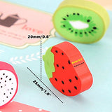 60pcs Rubber Eraser Cute Fruits Styling Pencil Eraser for Children Study Supplies