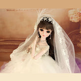 Daffodil Wedding Gift 1/3 60cm SD Doll 24" BJD Bride Dolls +Makeup +Full Accessory Figure