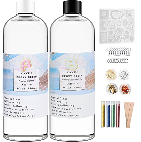 Clear Casting and Coating Epoxy Resin Kit - 16 Ounce - Crafts, Tumblers,  Jewelry