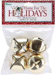 Jingle Bells 1-3/8-Inch, 4-Pack, Gold by Darice