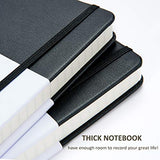 JoyNote A5 Ruled Notebooks with Pen Holder, 2 Pack Thick Classic Hardcover Writing Notebook and Journals with Pocket, 80 Sheets/160 Pages, 5.75 x 8.25 inches