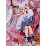 KDJSFSD BJD Doll 1/6 Pretty Girl 34cm Ball Jointed Dolls Action Full Set Figure SD Doll with Clothes Wig Shoes Hat