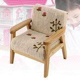 Single Armchair Model for 1:12 Scale Dollhouse, Home Living Room Furniture Model Toy