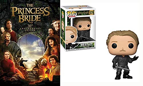 "As you wish, Buttercup" Princess Bride 30th Anniversary Movie W/ Funko Pop Westley 579 (2 Pc Bundle)