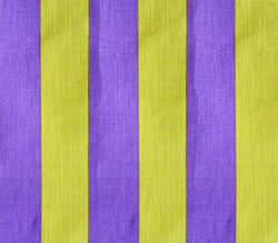 Polycotton Fabric Printed MEDIUM STRIPES YELLOW PURPLE / 60" Wide / Sold by the Yard