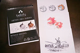 Bellofy 100-Sheet Sketchpad Artist Pro, Watercolor, Acrylic Art Pad for Sketching, Ink Sketch Book,