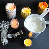 Cozyours Soy Wax Candle Making Kit (5 Lbs): 60 Candle Wicks, 20 Stickers, 1 Centering Device, 1 Scoop