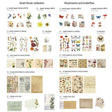 180pcs Vintage DIY Scrapbooking Stickers Pack, Decorative Antique Retro Natural Collection, Diary Journal Embellishment Supplies Washi Paper Sticker for Craft